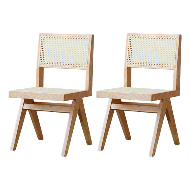 Sillas de comedor de estilo tradicional, silla lateral sin brazos de cocina con patas de madera