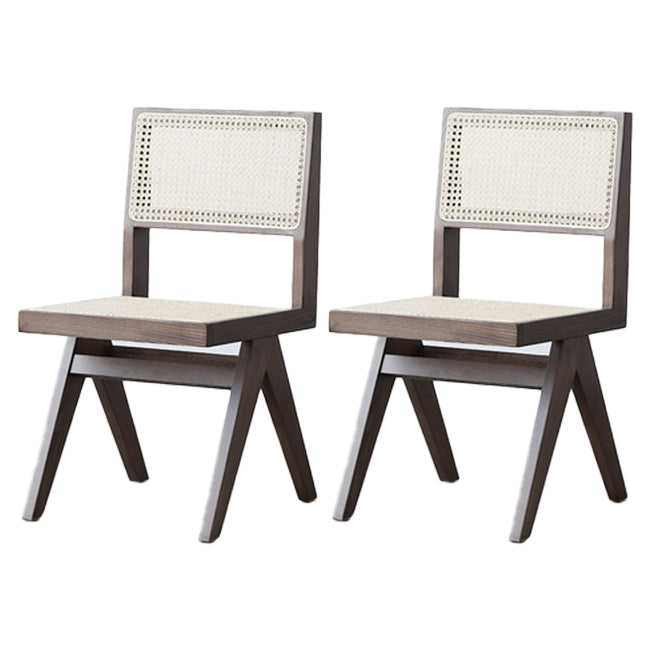 Sillas de comedor de estilo tradicional, silla lateral sin brazos de cocina con patas de madera