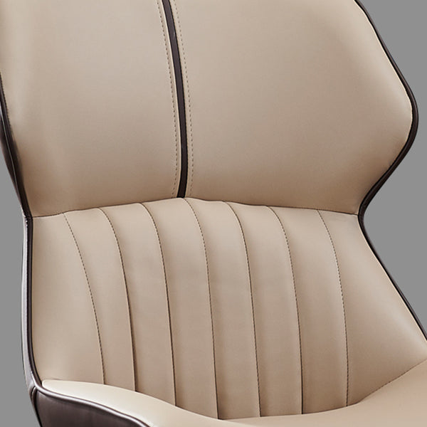 Chaise d'appoint de salle à manger moderne pour la maison, chaises de salle à manger sans accoudoirs en cuir (Ensemble de 2)