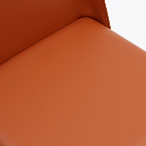 Sillas de comedor de cuero de estilo moderno Sillas sin brazos con respaldo sólido para uso doméstico (juego de 2)