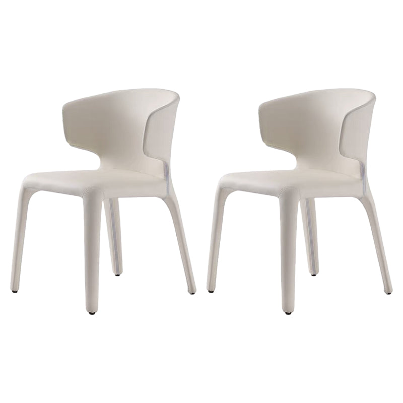 Modern Leather Dining Room Chair Wingback Arm Chair for Home Use (Set of 2)