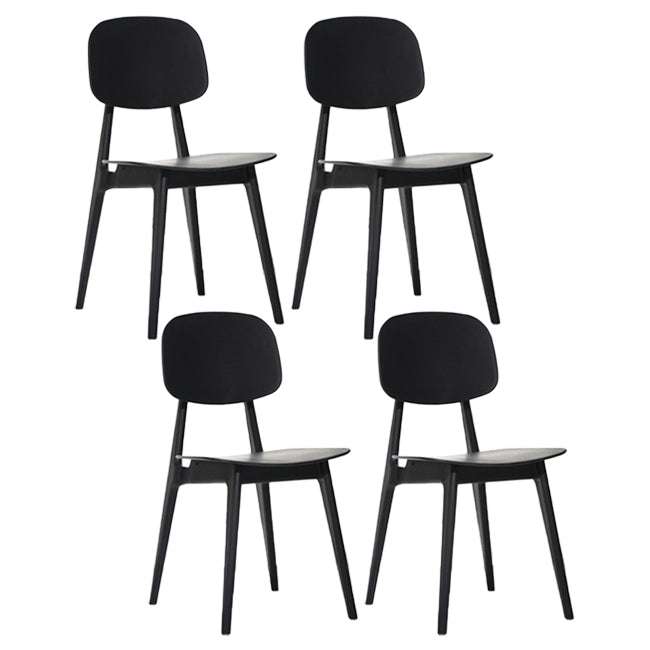 Scandinavische stijl Open achterkant Dining Side stoel Plastic Dining Armless Stoel