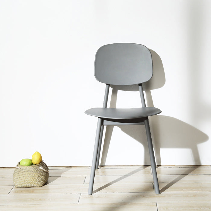 Scandinavische stijl Open achterkant Dining Side stoel Plastic Dining Armless Stoel