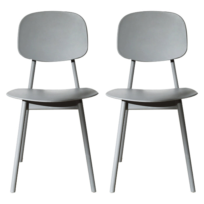 Scandinavische stijl Open achterkant Dining Side stoel Plastic Dining Armless Stoel