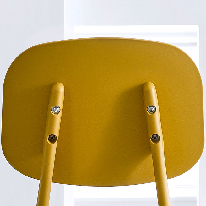 Scandinavische stijl Open achterkant Dining Side stoel Plastic Dining Armless Stoel