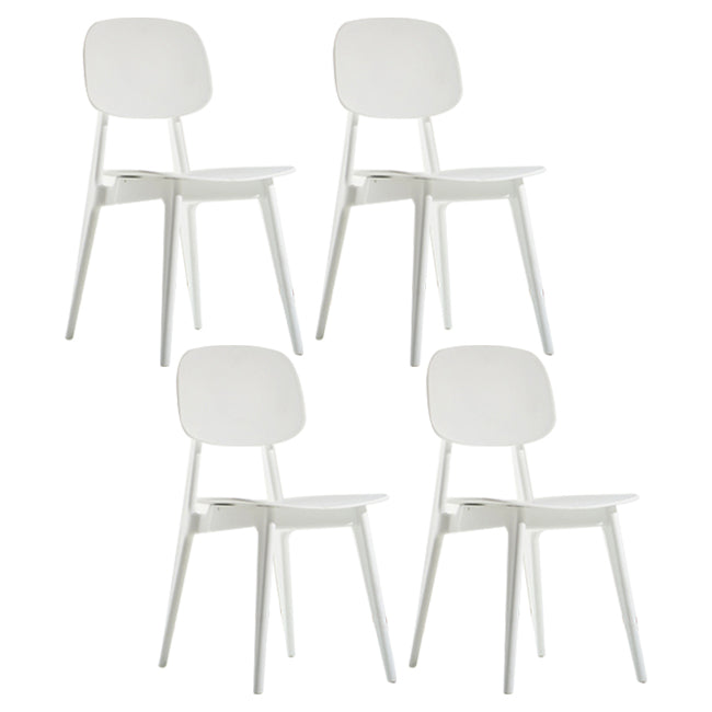 Scandinavische stijl Open achterkant Dining Side stoel Plastic Dining Armless Stoel