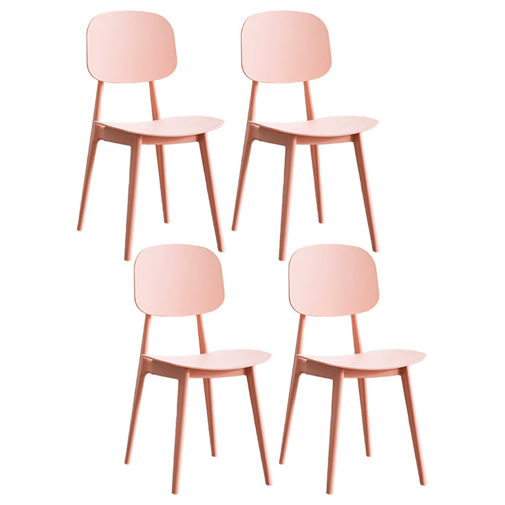 Scandinavische stijl Open achterkant Dining Side stoel Plastic Dining Armless Stoel