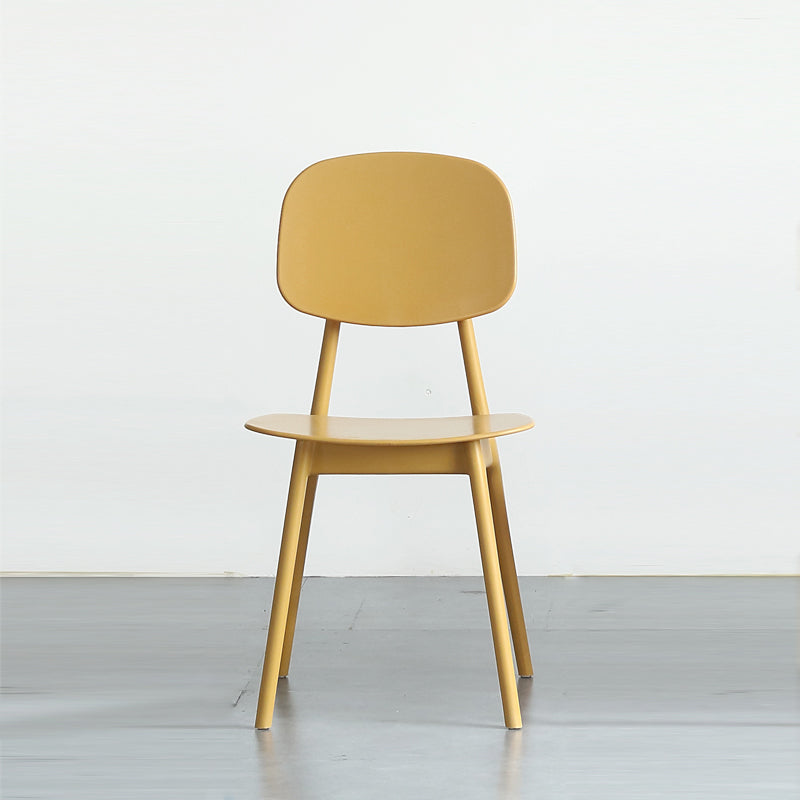 Scandinavische stijl Open achterkant Dining Side stoel Plastic Dining Armless Stoel