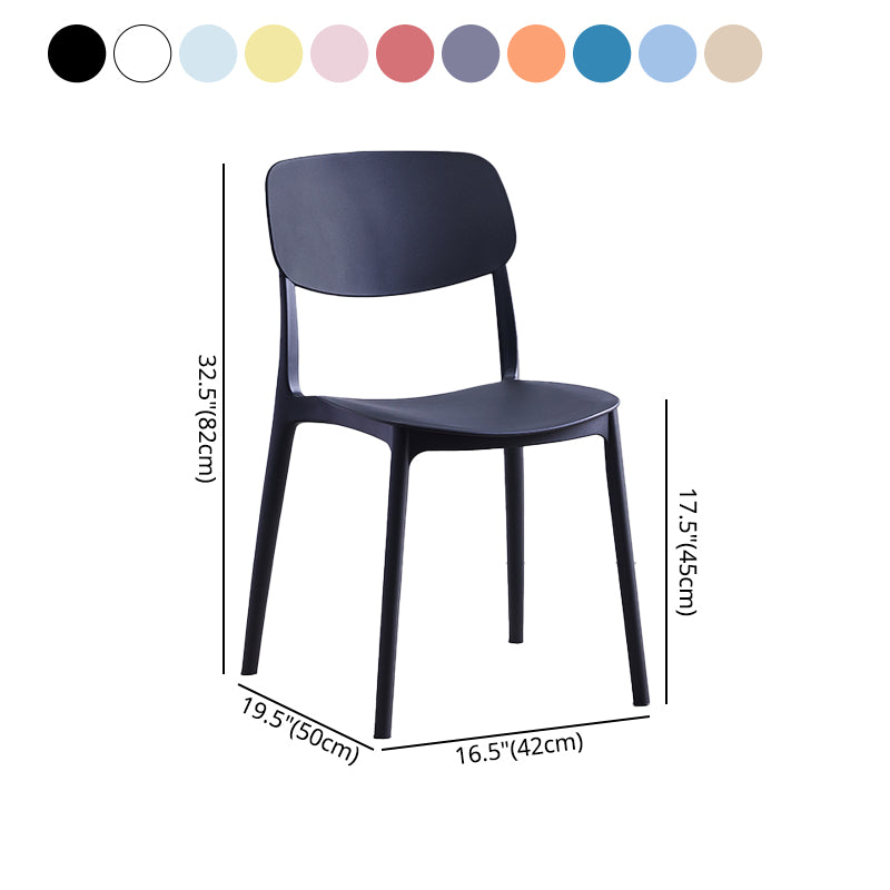 Chaise de salle à manger de Style nordique, chaises latérales en plastique sans accoudoirs pour la cuisine