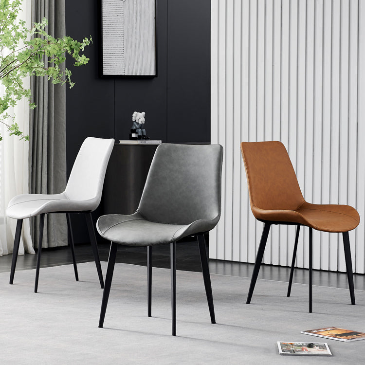 Industrial Style Metal Chairs Set Solid Back Side Kitchen Dining Room Chair