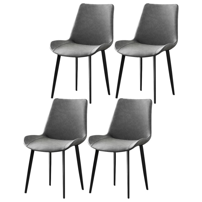 Industrial Style Metal Chairs Set Solid Back Side Kitchen Dining Room Chair