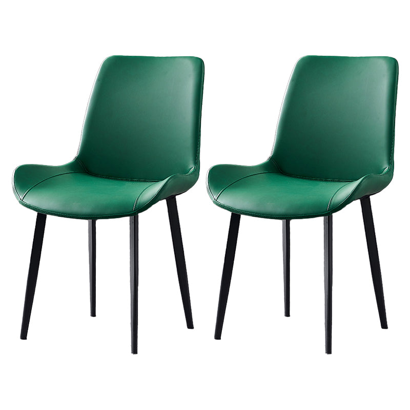 Industrial Style Metal Chairs Set Solid Back Side Kitchen Dining Room Chair