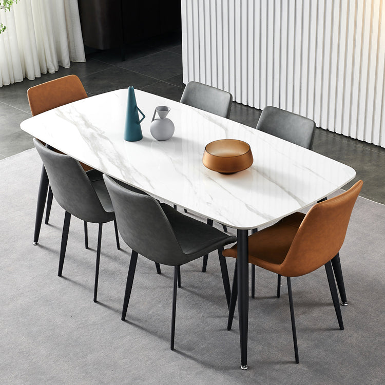 Industrial Style Metal Chairs Set Solid Back Side Kitchen Dining Room Chair