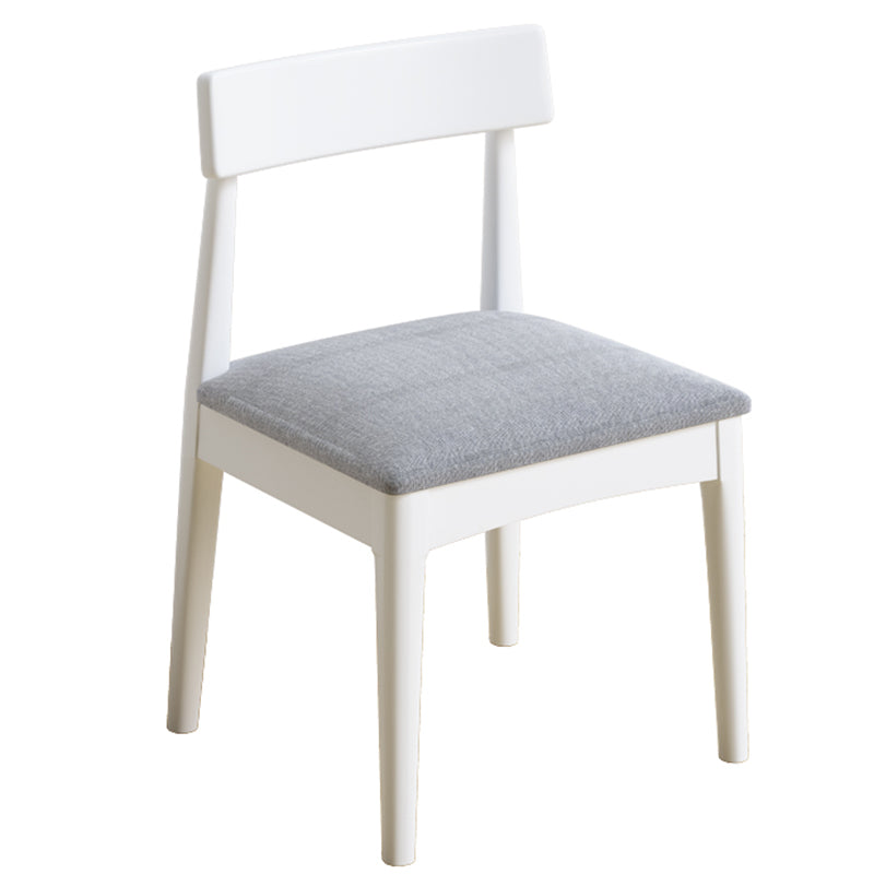 Industrial Wood Dining Chair Home Armless Upholstered Open Back Single Dining Side Chair