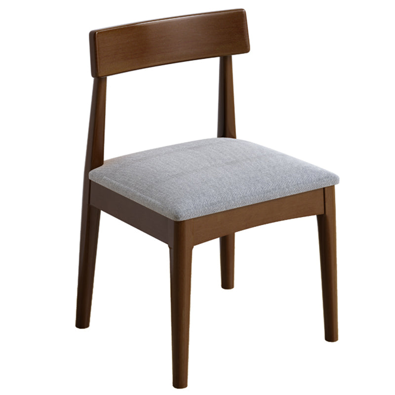 Industrial Wood Dining Chair Home Armless Upholstered Open Back Single Dining Side Chair