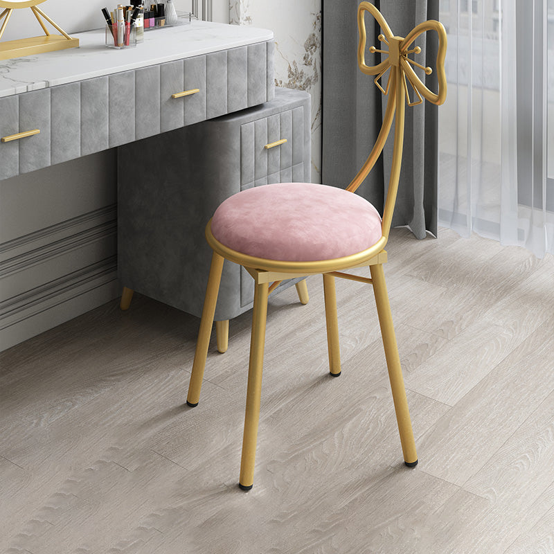 Silla lateral de comedor con respaldo abierto de estilo escandinavo, sillas de comedor tapizadas sin brazos