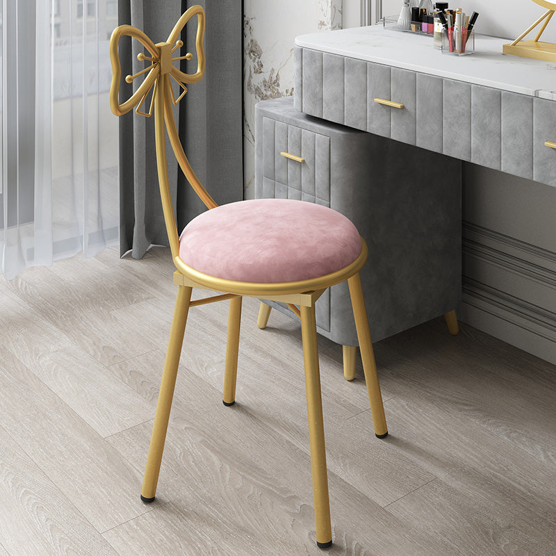 Silla lateral de comedor con respaldo abierto de estilo escandinavo, sillas de comedor tapizadas sin brazos