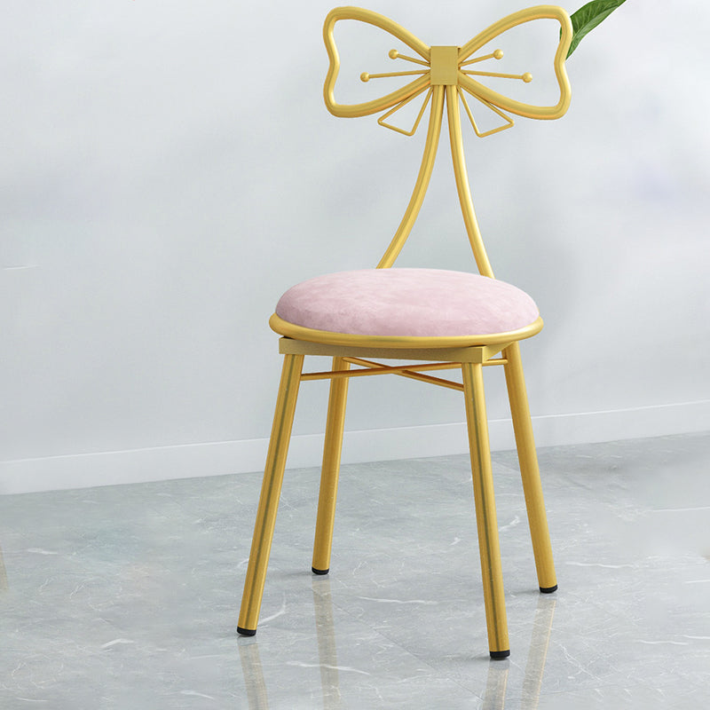 Silla lateral de comedor con respaldo abierto de estilo escandinavo, sillas de comedor tapizadas sin brazos