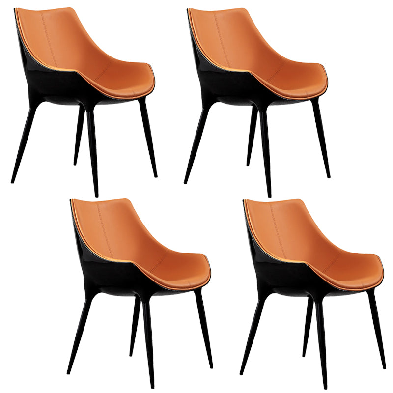 Chaises de salle à manger de style contemporain, chaises d'appoint avec pieds en métal pour cuisine