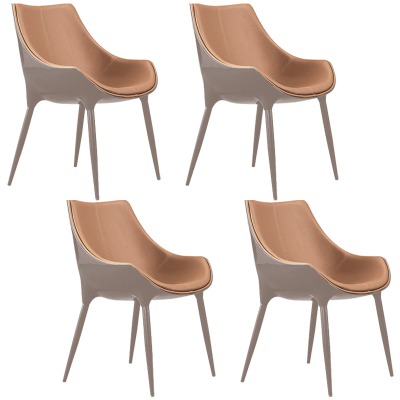 Chaises de salle à manger de style contemporain, chaises d'appoint avec pieds en métal pour cuisine