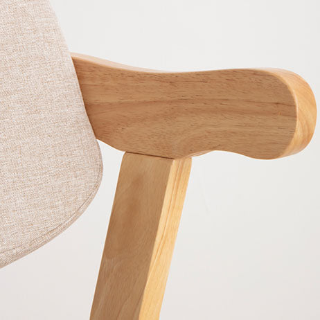Silla de comedor de madera contemporánea, silla lateral de comedor con respaldo abierto