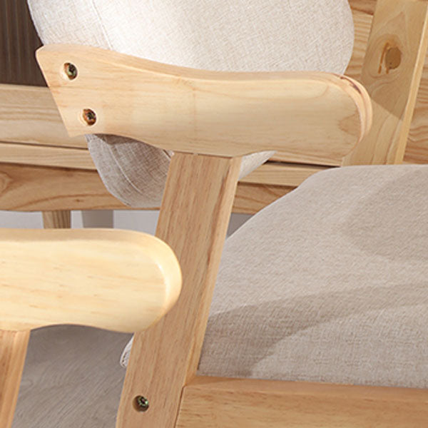 Silla de comedor de madera contemporánea, silla lateral de comedor con respaldo abierto