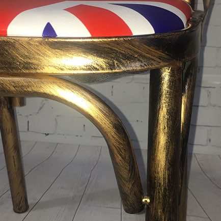 Sillas de metal de estilo industrial, silla lateral con respaldo cruzado para comedor y cocina