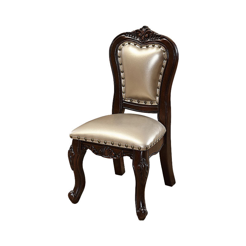 Victoria Style Rubberwood Chairs Open Back Side Kitchen Chairs Set
