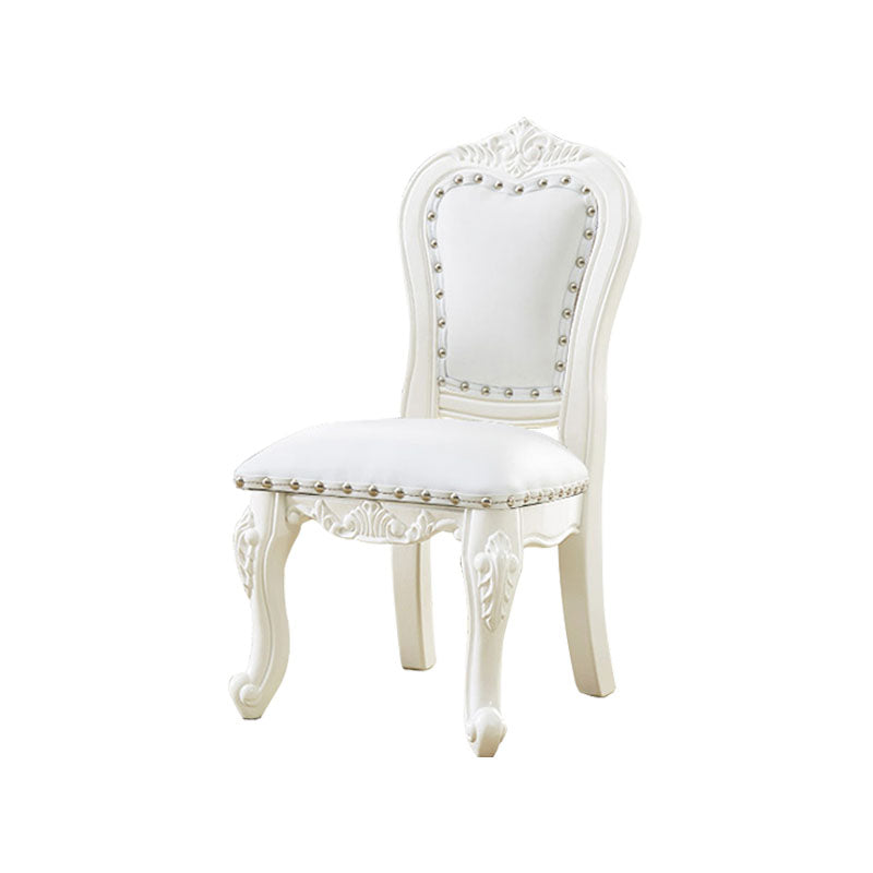 Victoria Style Rubberwood Dining Chairs Kitchen Open Back Dining Chair Set