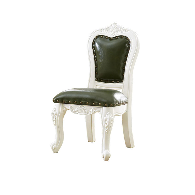 Victoria Style Rubberwood Dining Chairs Kitchen Open Back Dining Chair Set