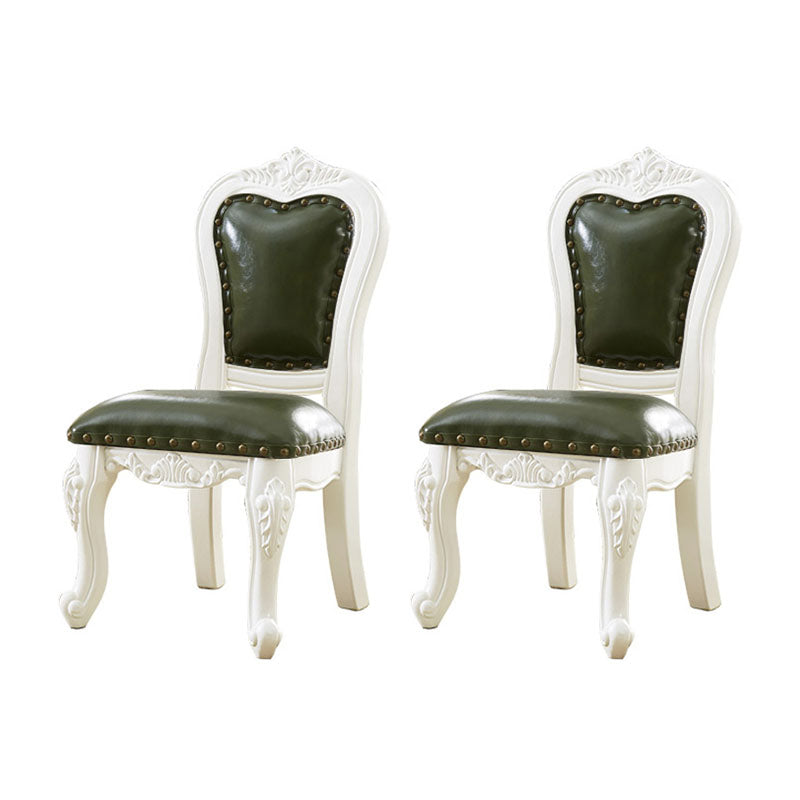 Victoria Style Rubberwood Dining Chairs Kitchen Open Back Dining Chair Set