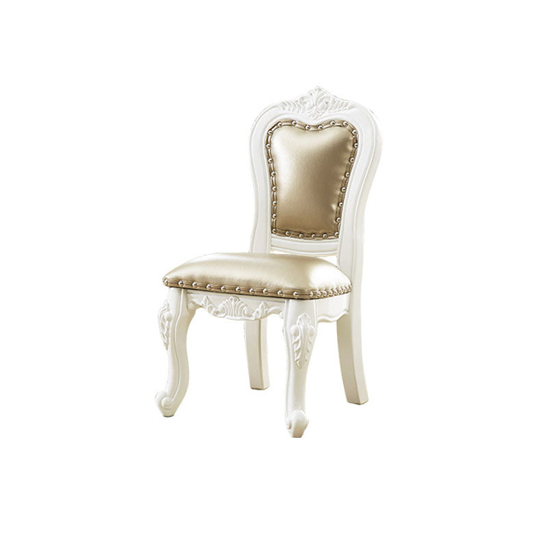 Victoria Style Rubberwood Dining Chairs Kitchen Open Back Dining Chair Set