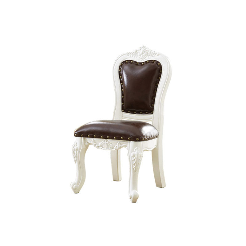 Victoria Style Rubberwood Dining Chairs Kitchen Open Back Dining Chair Set