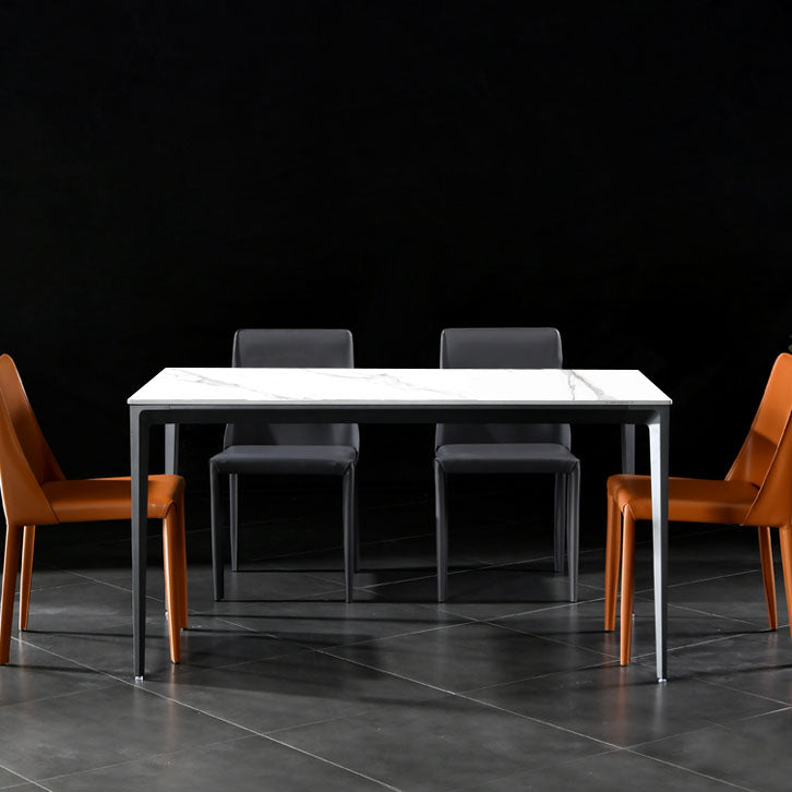 Eigentijdse stijl eetstoelen armloze zijstoel met metalen benen voor keuken (set van 2)