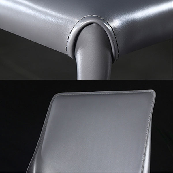 Eigentijdse stijl eetstoelen armloze zijstoel met metalen benen voor keuken (set van 2)