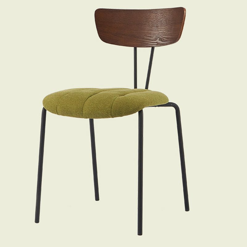 Industrial Metal Dining Side Chair Home Wishbone Armless Cushioned Side Chair