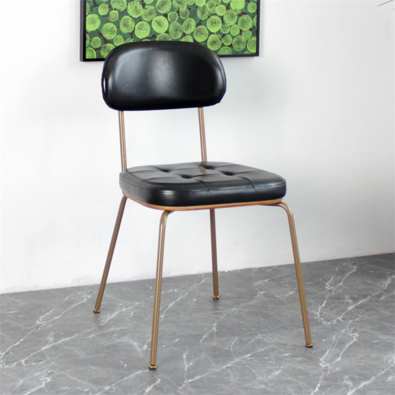 Industrial Style Upholstered Armless Dining Chairs Open Back Dining Side Chairs for Kitchen