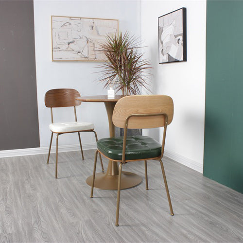 Industrial Style Upholstered Armless Dining Chairs Open Back Dining Side Chairs for Kitchen