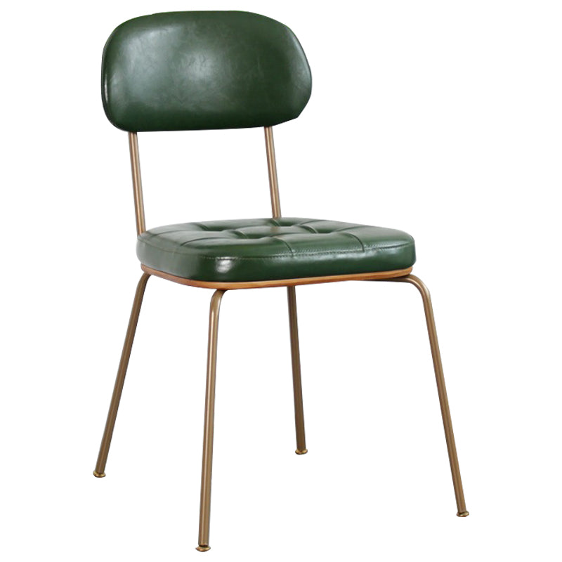 Industrial Style Upholstered Armless Dining Chairs Open Back Dining Side Chairs for Kitchen