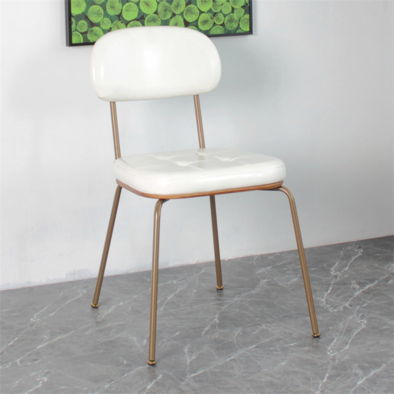 Industrial Style Upholstered Armless Dining Chairs Open Back Dining Side Chairs for Kitchen