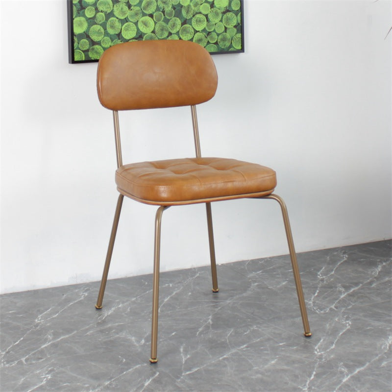 Industrial Style Upholstered Armless Dining Chairs Open Back Dining Side Chairs for Kitchen