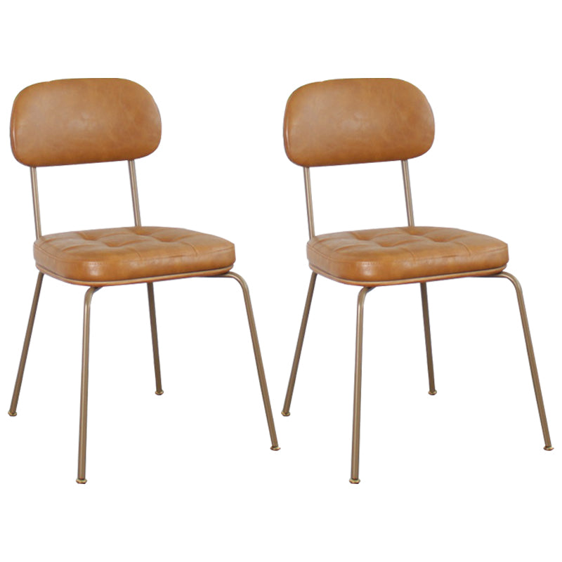 Industrial Style Upholstered Armless Dining Chairs Open Back Dining Side Chairs for Kitchen