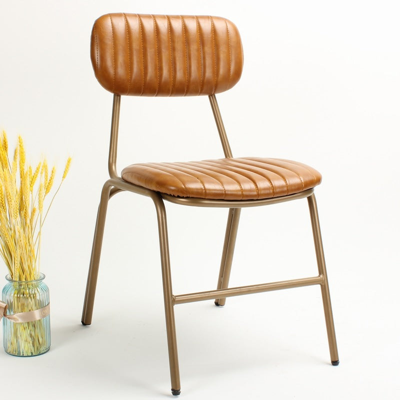 Industrial Style Upholstered Armless Dining Chairs Open Back Dining Side Chairs for Kitchen