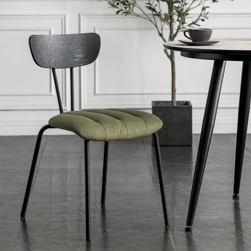 Sillas de comedor de estilo industrial, sillas laterales sin brazos de cocina con patas de metal