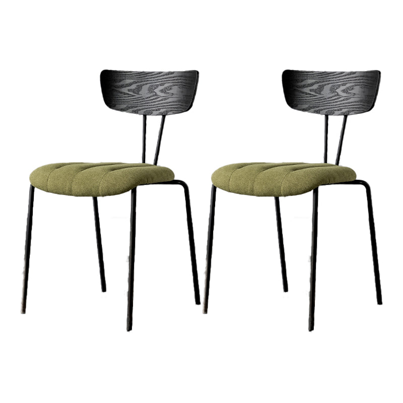Chaises de salle à manger de style industriel, chaises latérales de cuisine sans accoudoirs avec pieds en métal