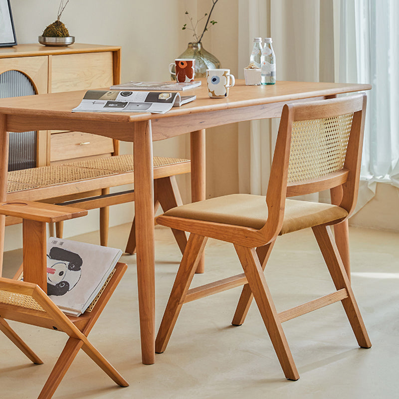 Traditionele stijl eetstoelen keukenarmloze zijstoelen met houten benen