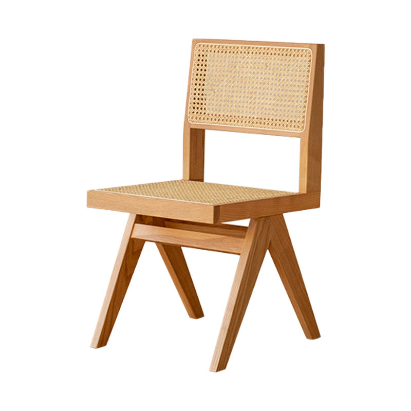 Traditionele stijl eetstoelen keukenarmloze zijstoelen met houten benen
