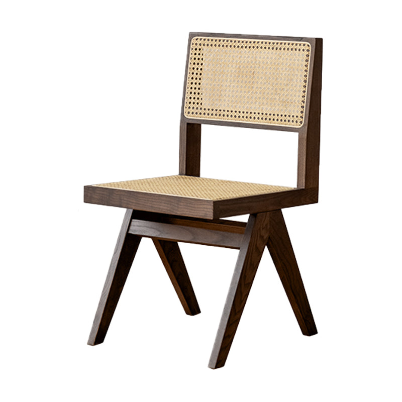 Traditionele stijl eetstoelen keukenarmloze zijstoelen met houten benen