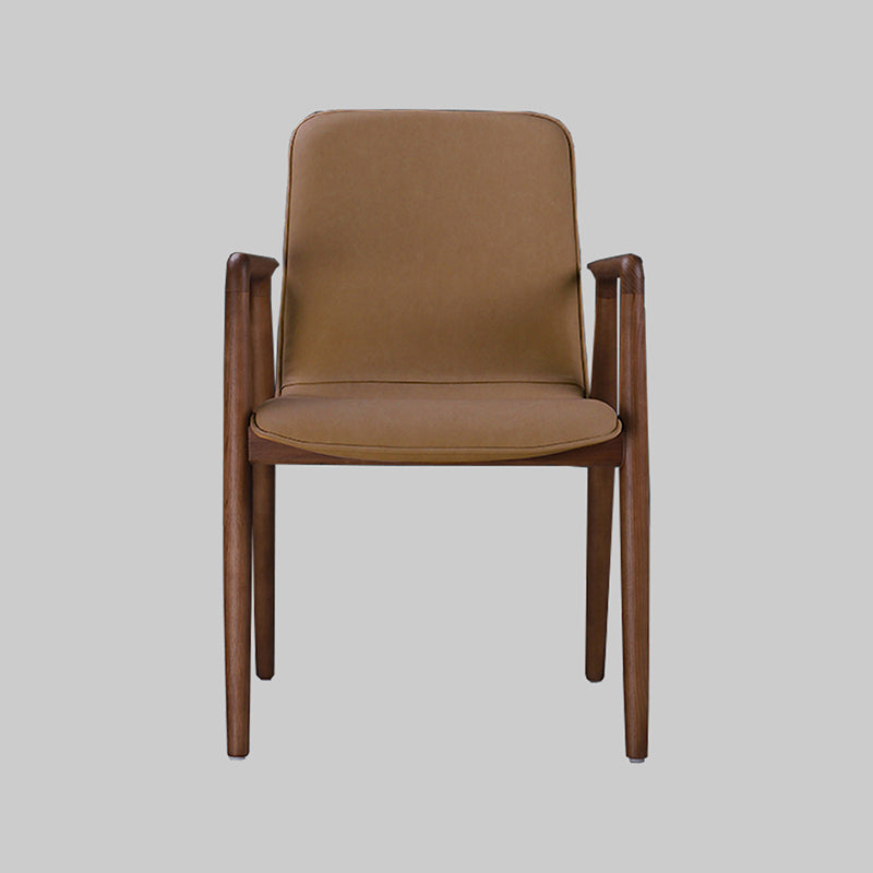 Silla de comedor de estilo tradicional, brazo de cocina, silla individual con patas de madera