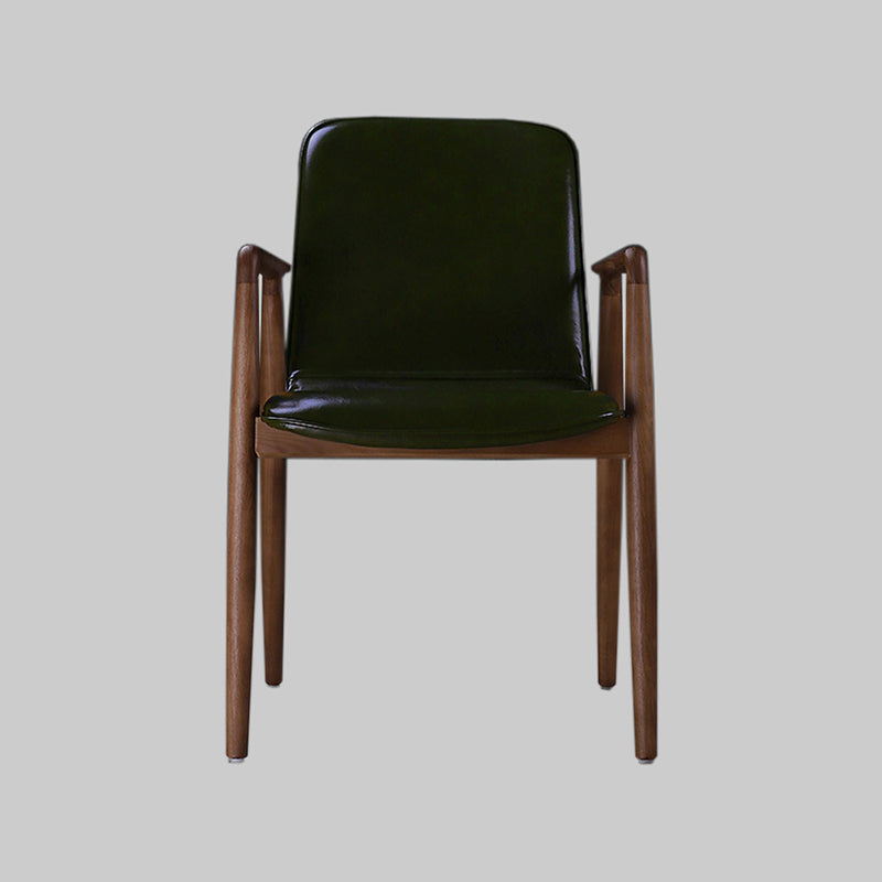 Silla de comedor de estilo tradicional, brazo de cocina, silla individual con patas de madera